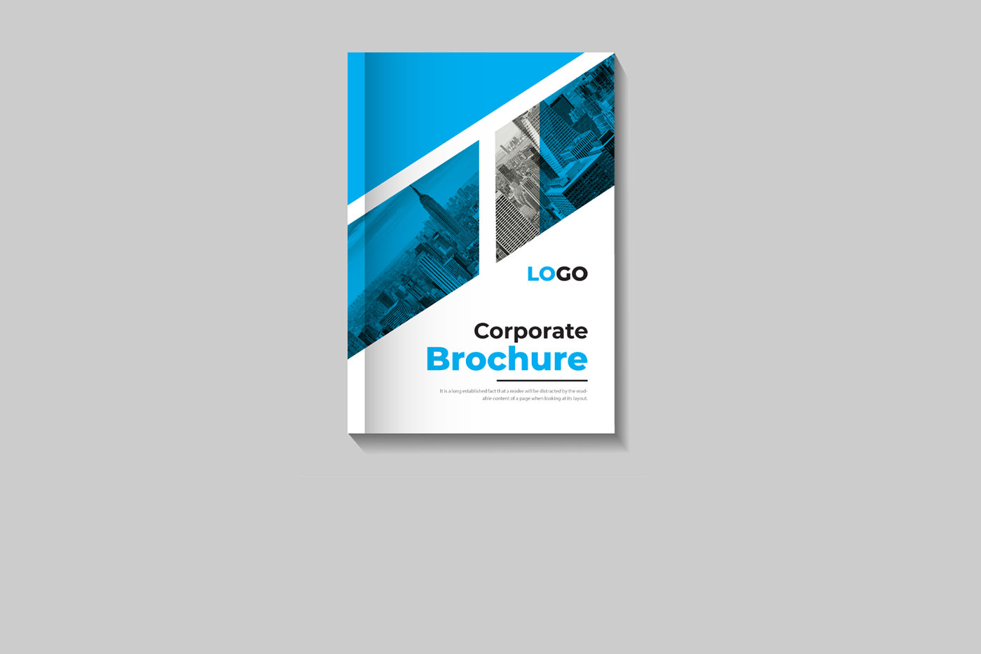 Aufgeschlagene Imagebroschüre als Mockup – Beispiel für Corporate Design